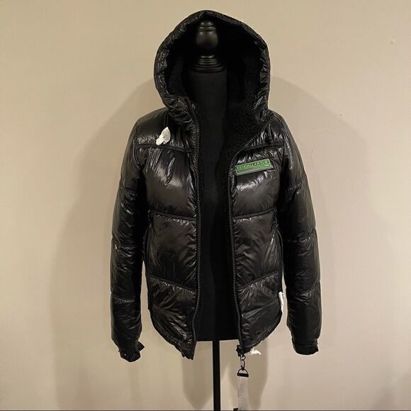 Women's KENDALL & KYLIE Coolidge Reversible Quilted & Sherpa Puffer Jacket - Picture 2 of 8